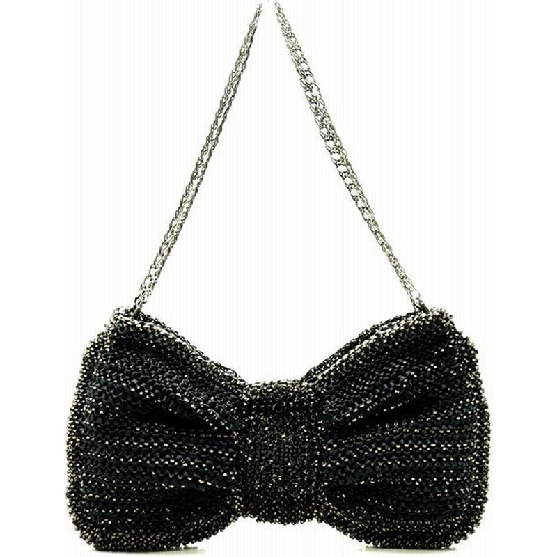 バッグ Anteprima アンテプリマ ワイヤーバッグ リボン型 チェーンバッグ ショルダーバッグ チェーンショルダー ブラック 黒 メタリックブラック K 通販 Lineポイント最大0 5 Get Lineショッピング