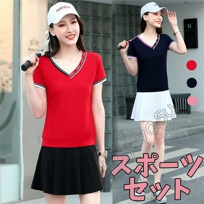 ゴルフウェア レディース 上下 テニスウェア ポロシャツ ゴルフスカート インナーパンツ付き ワンピース スポーツウェア 運動服 通販 Lineポイント最大get Lineショッピング