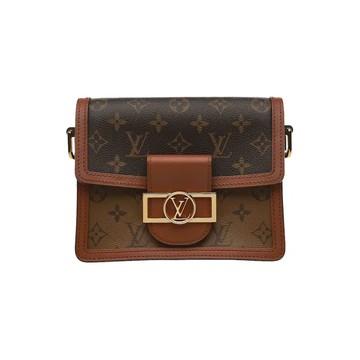 LOUIS VUITTON M45959 DAUPHINE 經典拼色老花翻蓋包達芙妮斜背包
