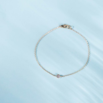 K18YG×鑽石 0.06ct / Pleine Lune -手鍊-