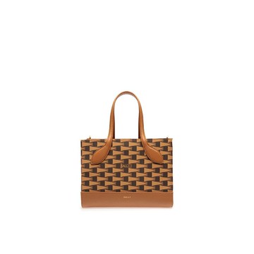 Bally PENNANT 老花橫式小托特包