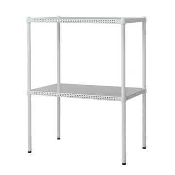 【dayneeds】極致美學60x45x90公分 二層烤漆白沖孔層架