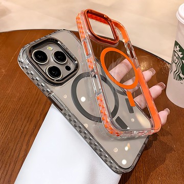 新款簡約 高級感 透明小眾 鏡頭支架殼 iPhone 17 16 14 15 13 12 Pro Max 保護殼 防摔殼