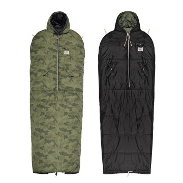 可雙面穿人形睡袋 / 迷彩.黑 Size: M