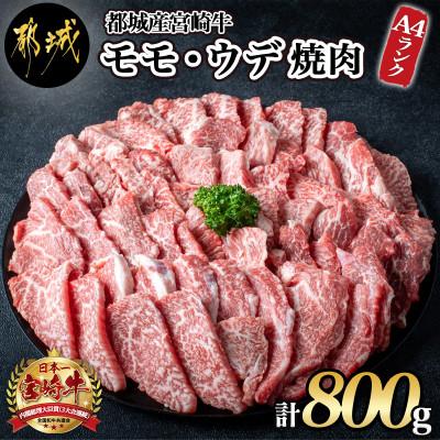 ふるさと納税 都城市 宮崎牛ウデ・モモ焼肉　800g