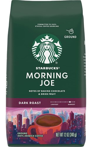Starbucks Ground Coffee Dark Roast Morning Joe 12 oz