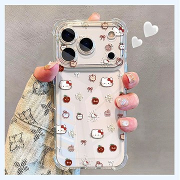 四角蘋果結貓手機殼iPhone17/18潮16plus蘋果15promax防摔14卡通13 12 11