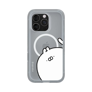 iPhone 16 Pro AirX 流變灰 - Ugly Rabbit 醜白兔 - 大臉經典款
