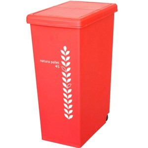 【this-this】滑蓋式垃圾桶45L-紅色