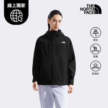 【線上獨家款】女款黑色DRYVENT防水抓絨內裡三合一外套｜8DX3JK3