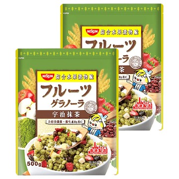 NISSIN 日清 綜合水果穀物脆 宇治抹茶 含膳食纖維 500g  2包