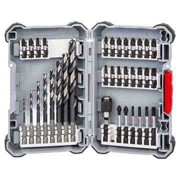 BOSCH 博世 台灣公司貨 皮克力 35件高扭力起子頭及六角柄鐵工鑽頭組  六角柄萬用鑽頭 8個 + 高扭力起子頭 26個 + 抗衝擊連接桿 + 收納盒  1組