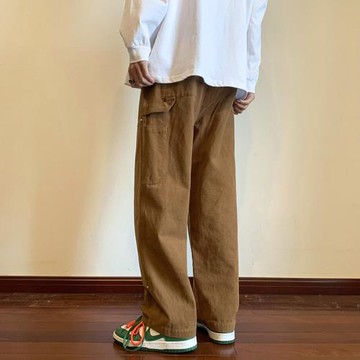 工裝褲男美式潮牌復古高街褲子ins潮流寬松直筒褲春秋款休閑長褲