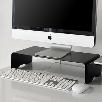 Alphaplan 高眼鏡蛇鐵製螢幕支架  深黑色