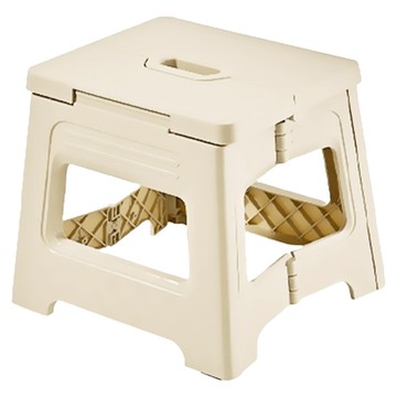 蕉蕉購物 奶油風戶外便攜塑膠折疊小椅凳  1個  白色