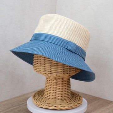 【台灣製】經典漁夫帽 米白藍天 紙編帽 可水洗