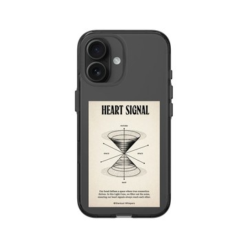 iPhone 16 Clear (相機按鈕) 酷墨灰 - Valentine's Day Collection - 光錐現象：隔絕雜訊，傳遞純粹的心意