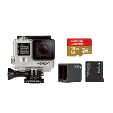 【福利品】GoPro HERO4 SILVER 雙充電池記憶卡組