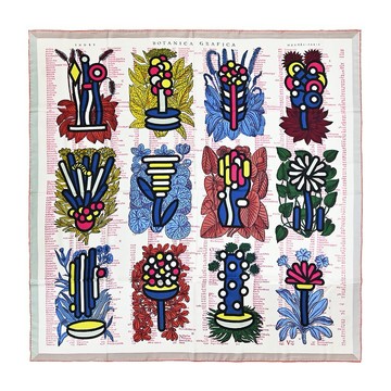 [平輸版]Hermes 愛馬仕 Botanica Grafica 140植物園混羊絨披肩/方巾(灰)