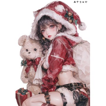 【12月新品3】07-107-0015 人物貼紙 聖誕女孩