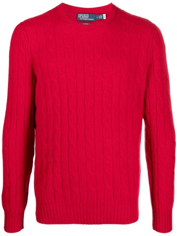 Polo Ralph Lauren - cable-knit cashmere jumper - men - Cashmere - S - Red