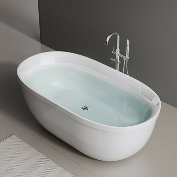 開公司票/免運 家用民宿獨立式亞克力保溫成人小戶型泡澡深泡橢圓網紅浴缸盆 LPS/AL9/11 公司貨 快速出貨