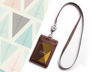 真皮i好戴伸縮識卡套組/精緻迷你拉環/刺蝟_AMDN25