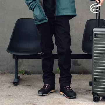 ADISI 男Softshell撥水保暖長褲 AP2421024 水手黑 (M-3XL)｜2L 刷毛 搖粒絨 防潑水 彈性 快乾 軟殼 休閒褲