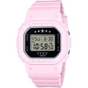 CASIO G-SHOCK ITZY 聯名款 方形計時錶/粉紅/GMD-S5610IT-4B