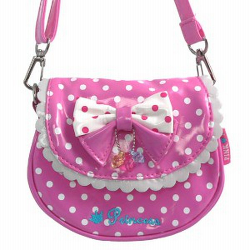 レビューで10 ポイント ショルダーバッグ キッズ 子供 女の子 バッグ リボン ドット柄 バッグチャーム 2way ショルダー ポシェット 通販 Lineポイント最大1 0 Get Lineショッピング