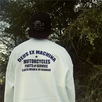 西海岸小眾Vintage圓領衛衣潮牌男女純棉大碼字母印花長袖T恤上衣