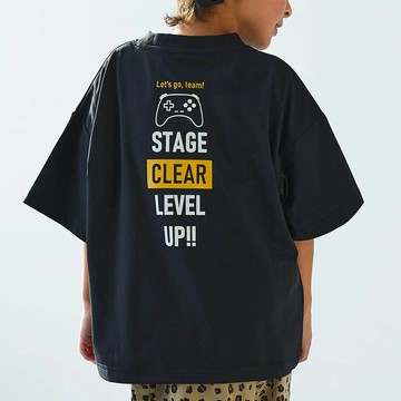 日本 devirock - 抗UV 不易皺速乾印花短袖上衣-遊戲搖桿-黑