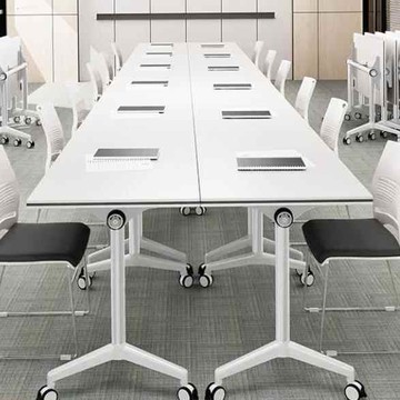 開發票 台灣公司 會議桌 會議桌可折疊移動簡約折疊培訓桌椅長條組合辦公桌拼接條桌桌子S069快速出貨