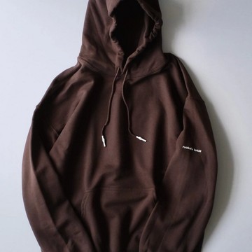 寬版刷毛連帽上衣 / ruokalalokki / 棕色