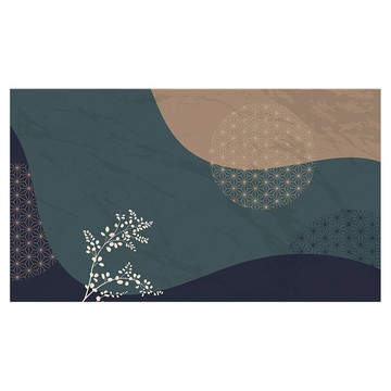 好物良品 設計款印花質感生活軟玻璃防油防燙防髒PVC餐桌墊  140 x 80cm  夜曲  1個