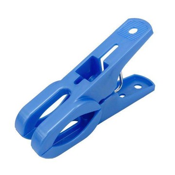 TOWA棉被夾小 2個入 曬衣夾棉被固定夾 防風夾  藍  1入