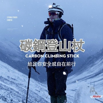 【免運】碳鋼登山杖 戶外登山杖 鋁合金T型柄 4節超輕拐杖 徒步爬山戶外手杖 戶外用品 登山用品