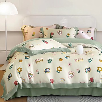 LM22/奧地利100%萊賽爾涼感60支純天絲TM/全鋪棉床包枕套兩用被套