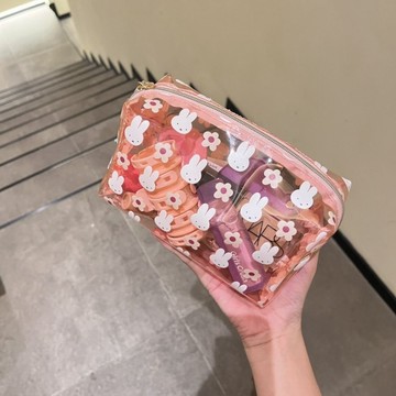 可愛化妝包🎀 卡通米菲兔透明化妝包收納大容量pvc防水 洗漱包 過夜包 收納包 小化妝包 立式化妝包 防水化妝包 旅行包