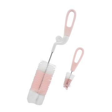 Simba 小獅王辛巴 旋轉式奶瓶刷菜瓜布 2件組  1組  蜜粉色