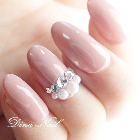 ジェルネイルチップ レッドブラウンシンプルパールストーン つけ爪 デザイン 通販 Lineポイント最大0 5 Get Lineショッピング