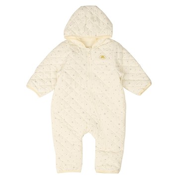 akachan honpo - 哈倫包屁衣 精巧款-滿版印花-象牙白色