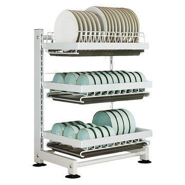 碗盤瀝水置物架  白色  58 x 30 x 15.5cm  1個