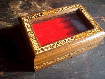 【老時光 OLD-TIME】早期二手日本寄木細工珠寶盒