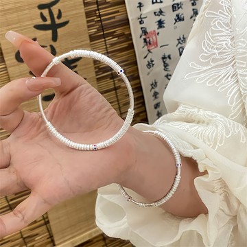 限時特賣🔥 銀色手鐲女萬貫盤纏銀色手環新中式小衆高級感輕奢禮物送女友