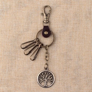 復古簡約合金生命之樹兩用鑰匙扣男女學生包包掛件送同學禮物飾品