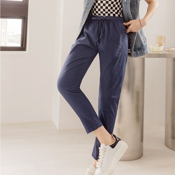 OB嚴選 觸膚涼感竹節棉彈力多色纖腿哈倫褲 《BA4007》大尺碼/女裝/現貨