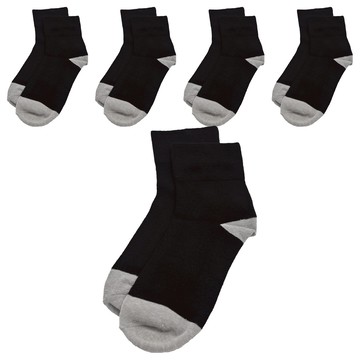 Honey LuLu 台灣製竹炭加大寬口襪 透氣乾爽消臭抑菌  黑色  24~28cm