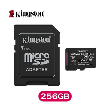 Kingston金士頓 Canvas Select Plus microSD 記憶卡 (128/256GB)