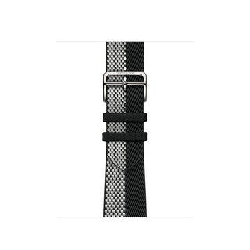 Apple Watch Hermès - 42 公釐 Noir/Écru 黑色配淺米色 Toile H Double Jeu 錶帶